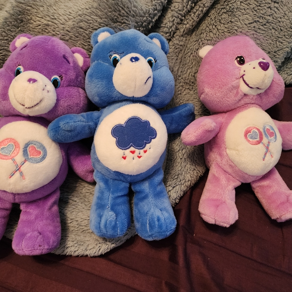 2002 Play Along 20th Anniversary Lot of 3 vintage care bear plush